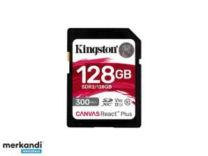 Kingston 128GB audekls React Plus SDXC UHS-II 300R/260W U3 V90 SDR2/128GB