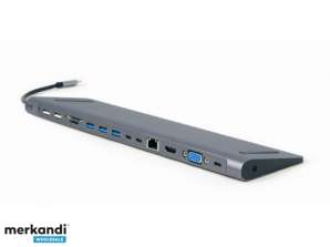 CableXpert USB Type-C 8-в-1 мулти-портов адаптер, USB хъб