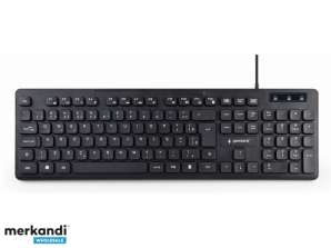 Gembird Multimedia Tastatur  schwarz  US Layout   KB MCH 04 DE