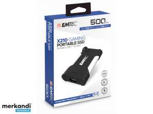 EMTEC X210G GAMING Portable SSD 500GB 3.2 Gen2 3D NAND USB C ECSSD500GX210G