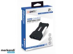 EMTEC X210G GAMING Портативный твердотельный накопитель емкостью 2 ТБ 3.2 Gen2 3D NAND USB-C ECSSD2TX210G