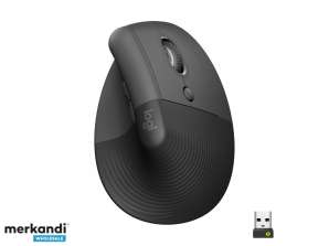 Logitech Mouse LIFT, Draadloos, Bout, Bluetooth, grafiet - Vertical Ergo