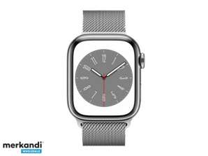 Apple Watch Series 8 GPS mobilní 41mm stříbrná ocel milánská MNJ83FD/A