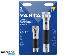 Varta LED Flashlight Brite Essential Twinpack - 15608 + 15618