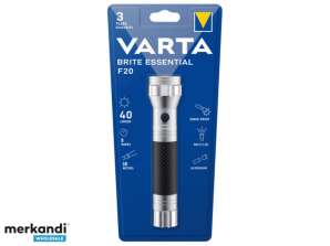 Linterna LED Varta Brite Essential F20 con batería 2x Baby C