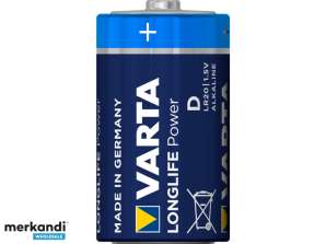 Piles alcalines Varta, mono, D, LR20, alimentation longue durée 1,5 V, blister (paquet de 4)