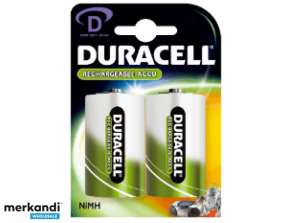 Duracell-batteri NiMH, Mono, D, HR20, 1.2V / 3000mAh blister (2-pak)