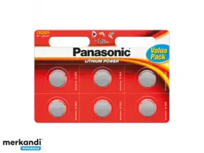 Panasonic Batterie Lithium, CR2025, 3V -, Lithium Power, Blister (6-Pack)