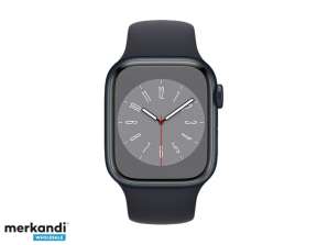 Apple Watch Series 8 GPS 41 mm Cassa in alluminio Midnight Cinturino sportivo MNP53FD/A
