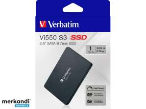 Verbatim SSD 1TB, SATA-III, 6,35 cm (2,5 Zoll) – mažmeninė prekyba