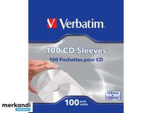 Custodia Verbatim Softpack per 1 disco, vendita al dettaglio (confezione da 100) - 49976