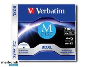 Verbatim M-DISC BD-R XL 100GB/1-4x jalokivikotelo (1 levy) - Arkisto Media