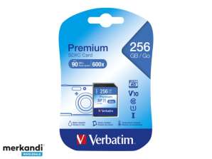 Verbatim SDXC-Carte 256 Go, Premium, Classe 10, U1 - 45 Mo/s, 300x, Blister