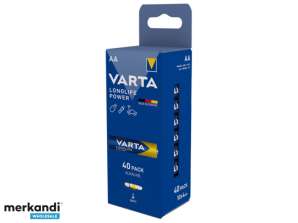 Batería alcalina Varta, Mignon, AA, LR06, 1,5 V de larga duración (paquete de 40)