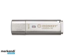 Kingston USB zibatmiņa 16 GB 3.2 IronKey Locker 50 AES USB ar 256 bitu IKLP50/16 GB