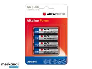 AGFAPHOTO Baterie alkaliczne, Mignon, AA, LR06, 1,5 V, Blister (4 sztuki)