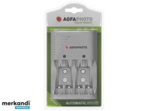 AGFAPHOTO Batteri Universal Charger - uden batterier, til AA / AAA / 9V, Detailhandel
