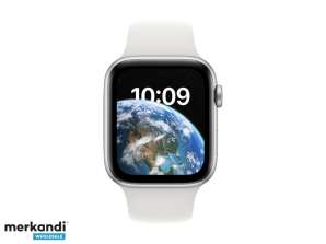 Apple Watch SE GPS + mobil 44mm Silver Alu hvit Sport Band MNQ23FD / A