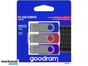 GOODRAM UTS3 USB 3.0 64GB 3 pack Mix — UTS3-0640MXR11-3P