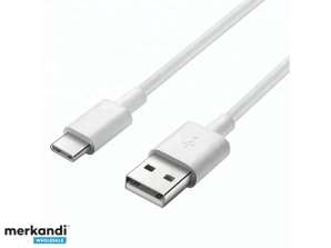 Cable/Cargador Samsung - USB Tipo C - Galaxy 10/10e/10+, 1.2m Blanco GRANEL