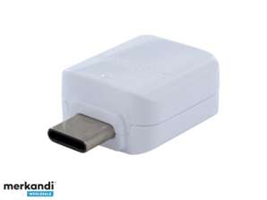 Adaptador Samsung OTG / Macho USB Tipo C a USB - Blanco GRANEL - GH98-40216A