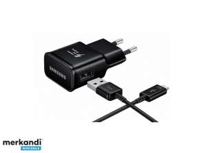 Samsung USB adapter + Mikro-USB kabel Black BULK - EP-TA200EBE