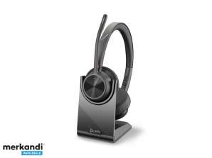 Poly BT Headset Voyager 4320 UC Stereo USB A mit Stand   218476 01