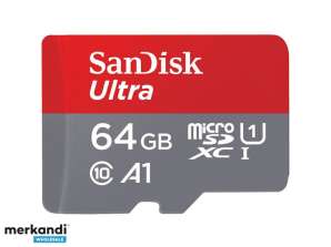 SanDisk Ultra 64GB microSDXC 140MB/s+SD adapteris SDSQUAB-064G-GN6I