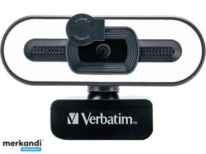 Verbatim internetinė kamera su mikrofonu ir šviesa AWC-02 Full HD 1080p Autof mažmeninė prekyba 49579