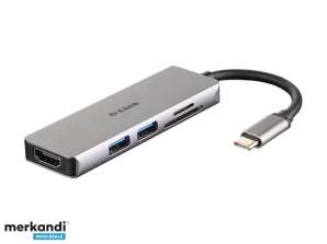 D-LINK DUB-M530 USB-C 5 prievadų USB 3.0 šakotuvas su HDMI - DUB-M530