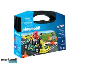 Playmobil действие - Go-Cart състезател носят случай (9322)