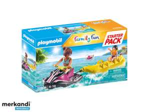 Playmobil Family Fun - sākuma komplekts Ūdens motorolleris ar banānu laivu (70906)