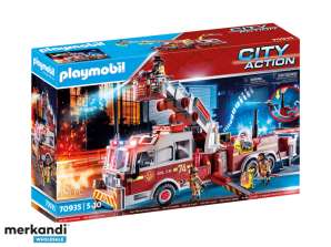Playmobil City Action - ugunsdzēsēju mašīna: ASV torņa kāpnes (70935)