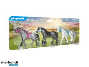 Playmobil Country - 3 caballos: Friesian Knabstrupper & Andalusian (70999)