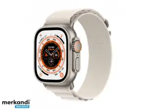 Apple Watch Ultra GPS + Hücresel 49mm Titan Starlight Alp Döngü MQFQ3FD/A
