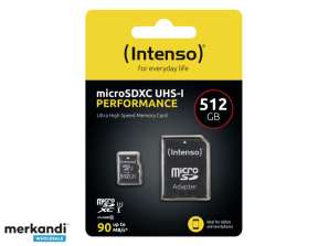 Intenso MicroSDXC UHS-I-prestaties 512 GB 3424493