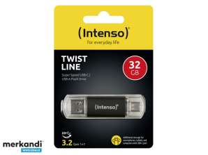 Intenso Twist Line USB-blixt 32GB 3.2 Gen 1 USB-C USB-A 3539480
