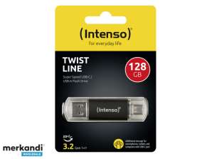 Intenso Twist Line USB-minne 128GB 3.2 Gen USB-C USB-A 3539491