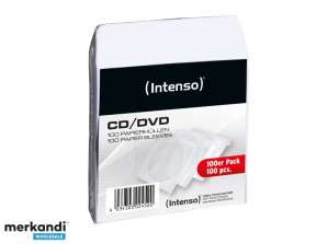 Intenso CD Kućišta Papir bijeli 100 paket 9001304