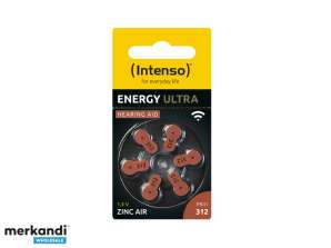 Intenso Energy Ultra A312 PR41 Pile a bottone per apparecchi acustici 6 blister 7504436