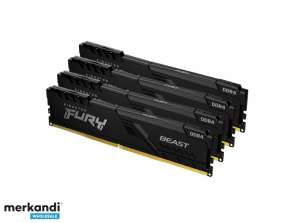 Kingston Fury Beast DDR4 Komplektas 4 x 32GB DIMM 288PIN 3600MHz KF436C18BBK4/128
