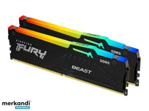 Kingston Fury Beast komplekt 2 x 32GB DDR5 5600MT/s CL40 DIMM KF556C40BBAK2-64