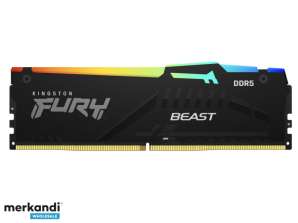 Kingston Fury Beast Siyah RGB 32GB DDR5 5200MT/s CL36 DIMM KF552C36BBEA-32