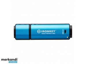Kingston USB Flash 64GB IronKey Vault Ochrana osobních údajů 50C AES-256 IKVP50C/64GB