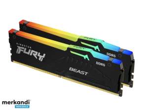 Kingston Fury Beast RGB 2 x 8GB DDR5 5600MT/s CL36 DIMM KF556C36BBEAK2 16