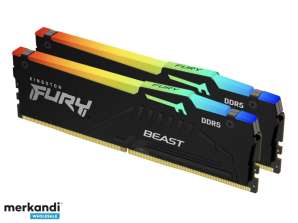 Kingston Fury Beast RGB készlet 2x8GB DDR5 6000MT/s CL36 DIMM KF560C36BBEAK2-16