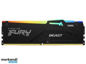 Kingston Fury Beast Siyah RGB 32GB DDR5 5600MT/s CL36 DIMM KF556C36BBEA-32