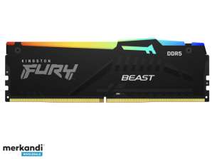 Kingston Fury Beast Črna RGB 32GB DDR5 6000MT/s CL36 DIMM KF560C36BBEA-32