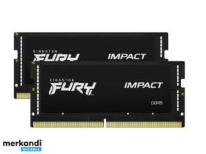 Kingston Fury Impact Komplektas 2 x 16GB DDR5 5600MT/s CL40 SODIMM KF556S40IBK2-32