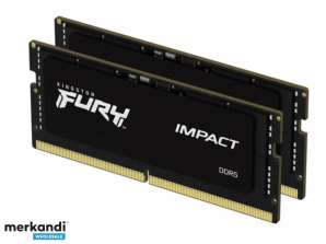 Kingston Fury Impact Kit 2 x 32 Go DDR5 5600MT/s CL40 SODIMM KF556S40IBK2-64